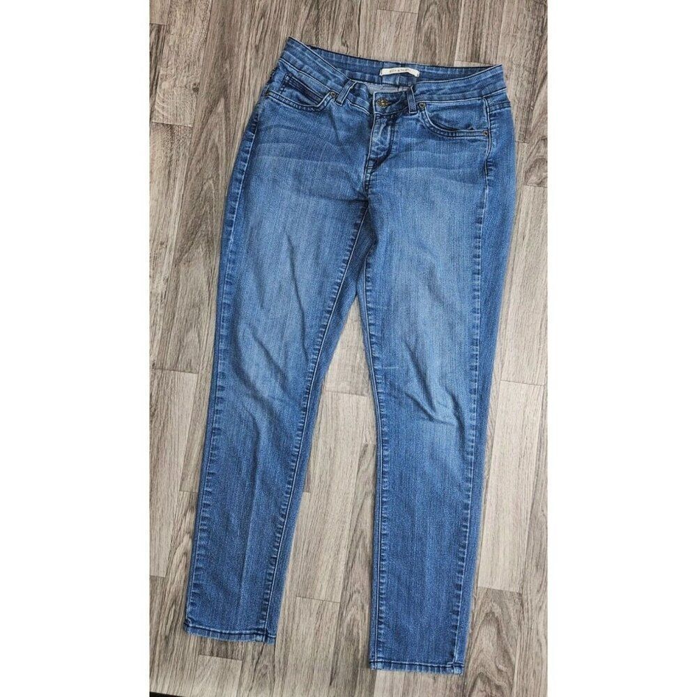 (3/$35) Rich & Skinny Womens Size 27 Whiskered Denim Blue Jeans